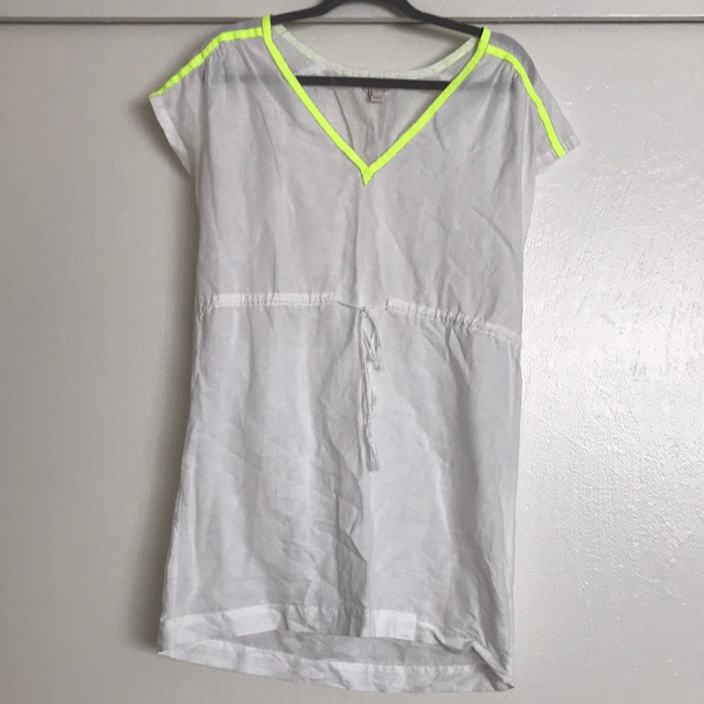 XS J.Crew White Linen & Cotton cover up dress
